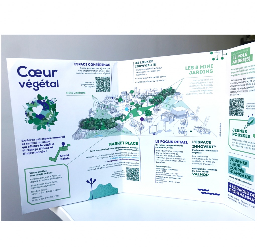 Plaquette/ plan de visite du Coeur Végétal